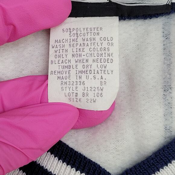 Vintage Lightning-Bolt Sweatshirt Womens 2XL 25x25 Boxy - Picture 7 of 15